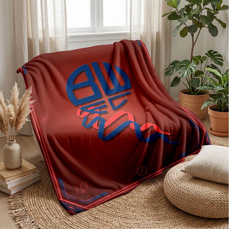 Coperta in pile flanella morbida Bolton Wanderers FC Leggera Accogliente Calda Coperta da divano letto Decorazione per la casa