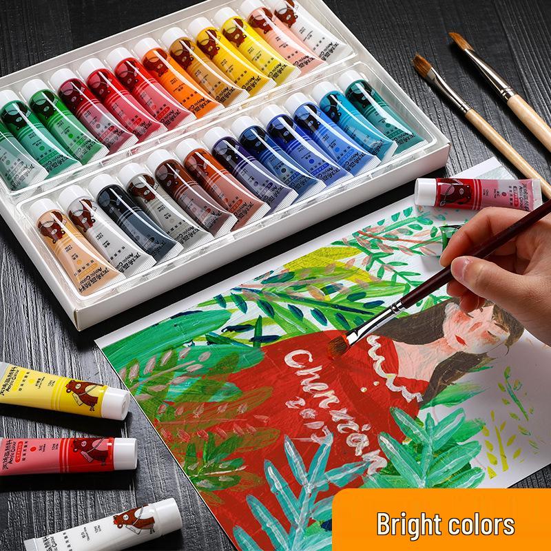 Acrylic Hand-Painted Waterproof Graffiti Shoe & Wall Paint Set - Fade-Resistant Textile Design by Bingxi