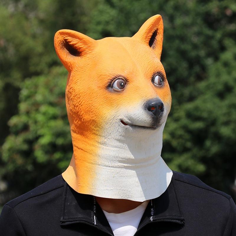 Halloween Shiba Inu Tier Latexmaske