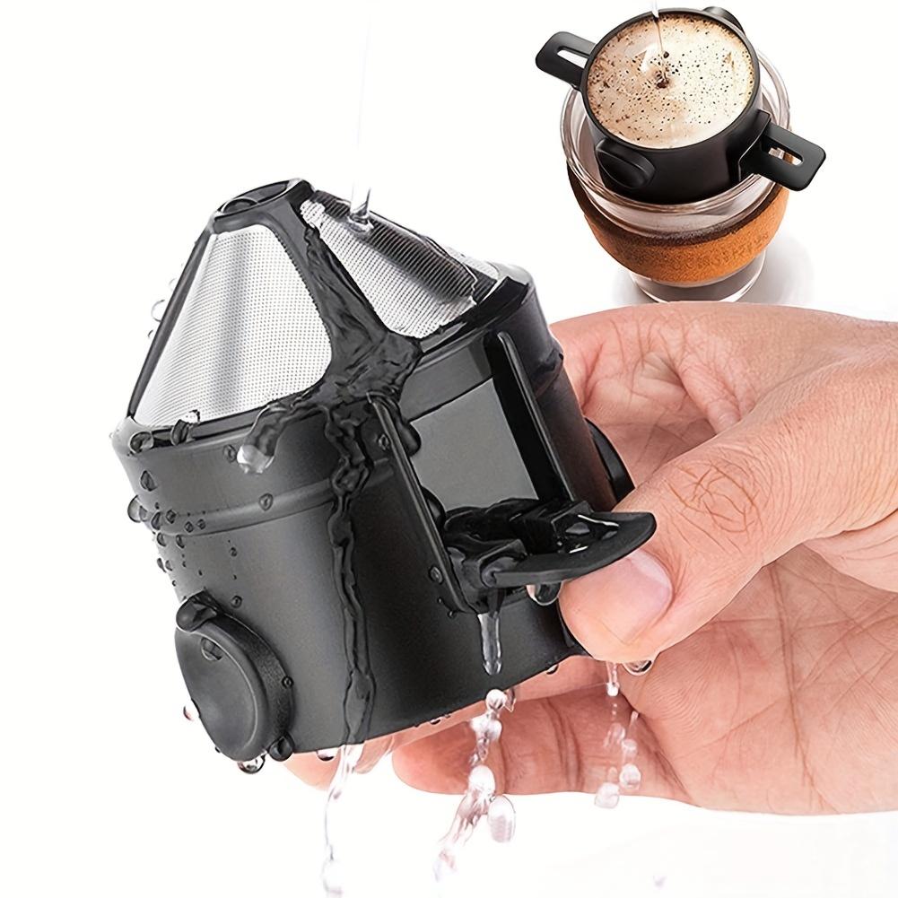 Coffee Filter Cup Portable Reusable Pour Over Coffee Maker Filter Mini Collapsible Paperless Coffee Dripper For Travel Camping