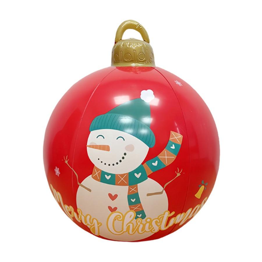 60cm Christmas Outdoor Decorated Inflatable Ball PVC Giant Big Large Balls Xmas Tree Decorations Toy Ball Without Light Other