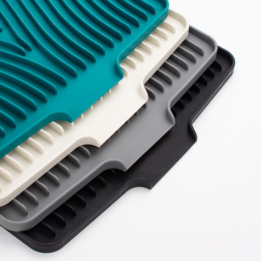For Kitchen Tableware Dish Drying Mat Silicone Silicone Drain Pad 1 Pc 40x33cm