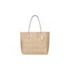 City 33 Classic Presbyopia Print Large Capacity Artificial Leather Tote Bag Tote Bag Shopping Bag Hand-held Shoulder Bag Large Women's Khaki
