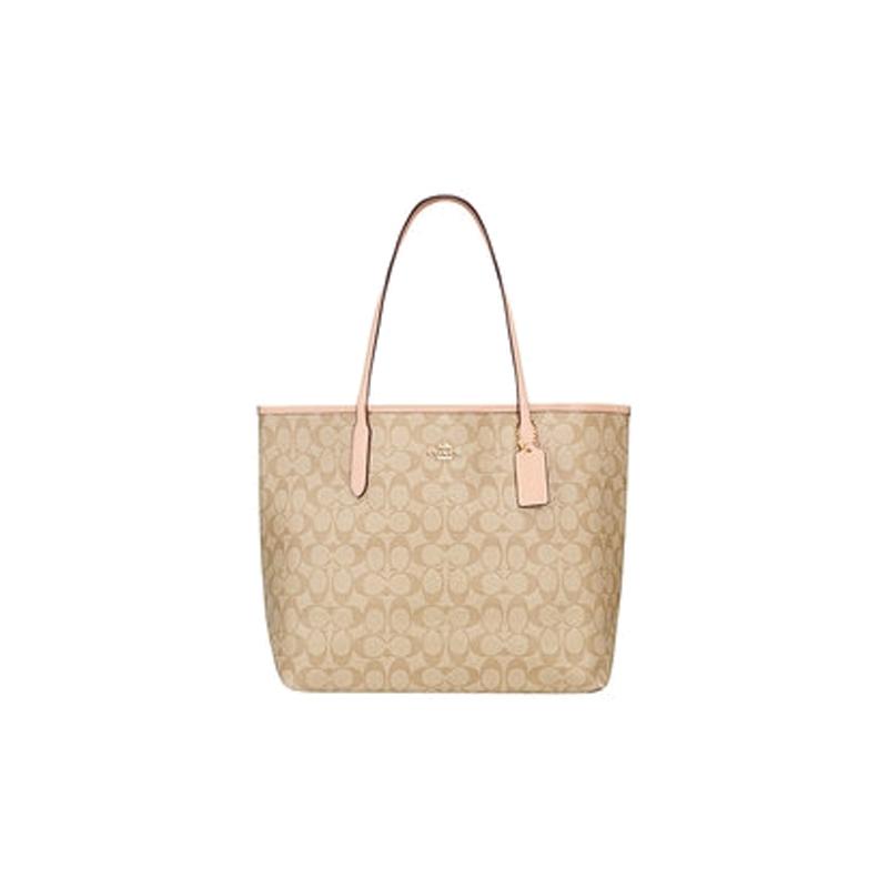 

COACH City 33 Classic Presbyopia Print Large Capacity Artificial Leather Tote Bag Tote Bag Shopping Bag Hand-held Shoulder Bag Large Women s Khaki коричневий