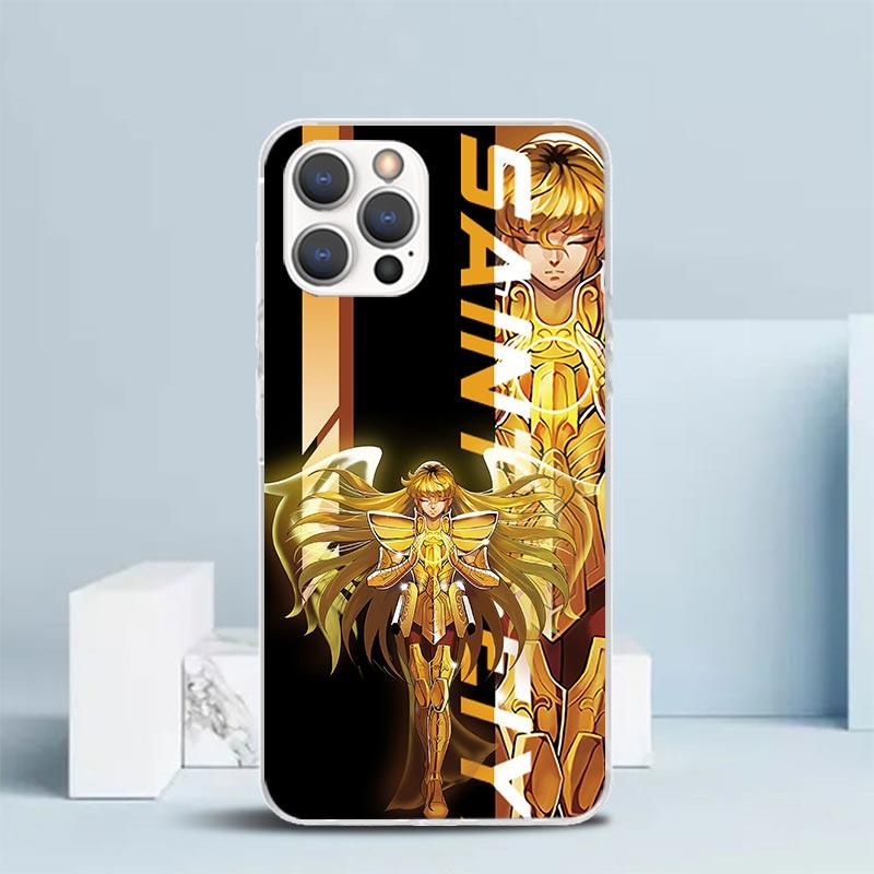 Saint Seiya Anime Soft Cover for iPhone 16 17 Air 15 14 Pro Max 16E Phone Case 13 Mini 12 11 7 SE 8 Print Pattern Fit Cases 16 1