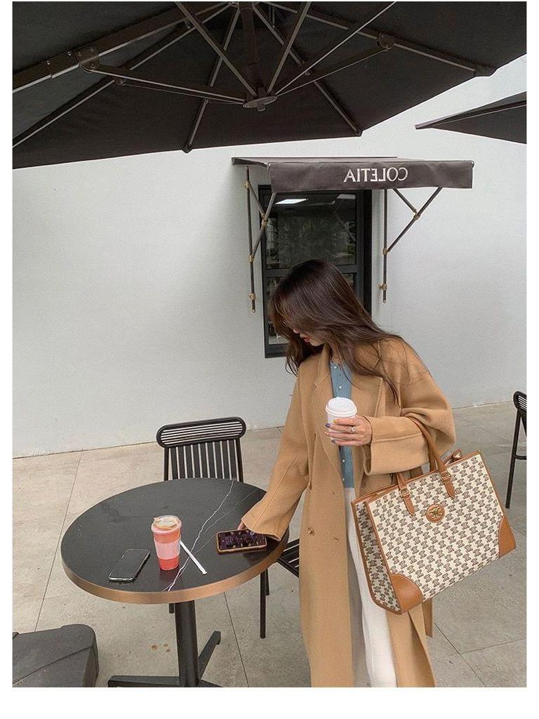 Manteau Élégant en Laine Française de Luxe Léger pour Femmes - Automne/Hiver