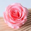 2 Pcs Realistic Artificial Rose Flower Heads Faux Silk No Stem Rose Heads