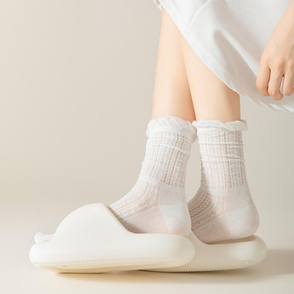 1 Paar Dunne Split-Teen Sokken Zachte Ademende Mesh Sokken Harajuku Stijl Japanse Tabi Sokken Zomer Vrouw