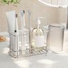 Stainless Steel Toothbrush Holder Bathroom Toothpaste Holder Stand with Quick Drainage Countertop Organizer for Bathroom Accessories