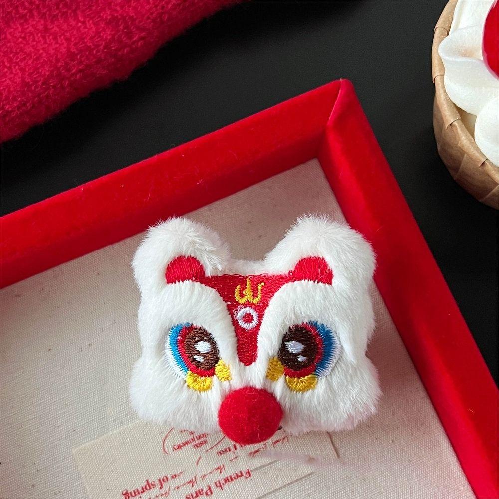 Lucky Lion Dance Brooch Dancing Lion Chinese Style Pin Kawaii Spring Festival Pin  Unisex