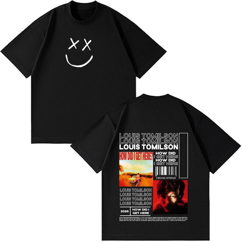 Louis Tomlinson How Did I Get Here Album Tour Print Tee Men Women Hip-hop T-shirt Cotton