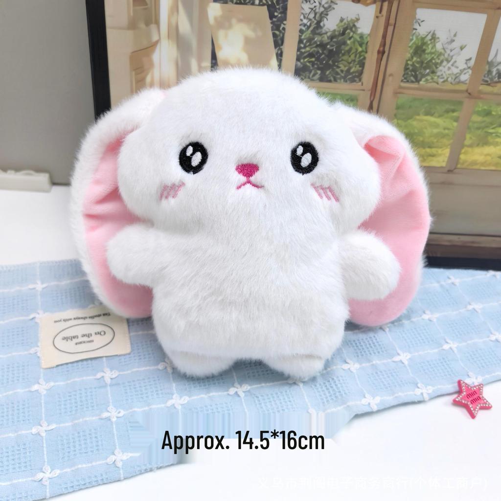Cartoon Animal Plush Keychain - Rabbit, Bear, Piglet Dolls with Squeaker
