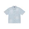 MLB Monogram Vintage Wash Loose Fit Casual Fashion Short Sleeve Shirt Unisex Shirts Light-Blue 3ADRM0553-50BLL