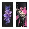 Pop Art Drawing Ideas Fish Phone Case For Samsung Z Flip 7 6 5G Galaxy Z Flip 5 4 3 Black Hard Cell Cover Luxury PC Shell Coque