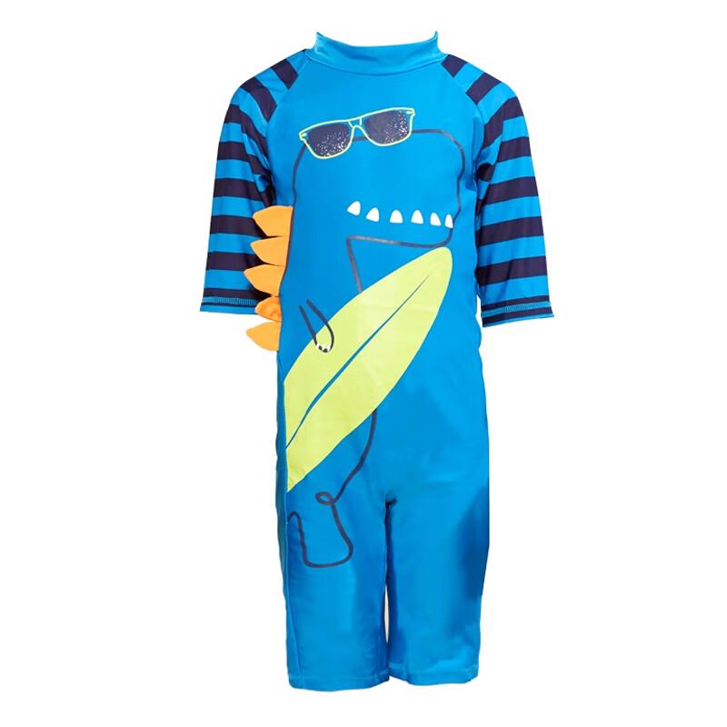 Phibee Boys  Cartoon Short Sleeve One-Piece Swimsuit 130 (8)