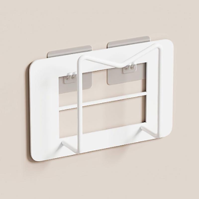 Suporte Versátil de Parede para Roteador e Set-Top Box - Prateleira de Armazenamento Multiuso Sem Furos com Ganchos Práticos
