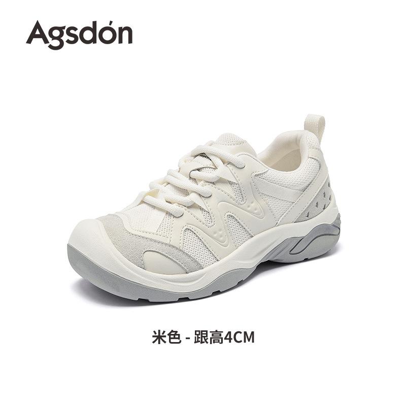 Augusteng outdoor hiking shoes women's 2025 new summer mesh platform outdoor hiking casual sports shoes