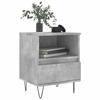 Bedside Table - Maison Exclusive - Concrete Grey - Engineered Wood - 1 Drawer and 1 Compartment