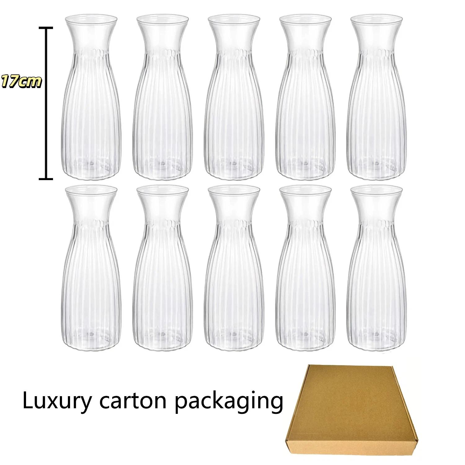 

Top Quality 2026 Nordic Transparent Plastic Vase Flower Creative Hydroponic Plant Flower Vases Home Living Room Desk Decor