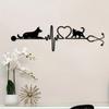 Vet Inspired Heartbeat Metal Wall Art for Pet Lovers Home Garden Decor