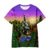 2026 Cross-border Amazon Short Sleeve Cartoon Minecraft 3D Digital Printing Crew Neck Loose Short Sleeve T-Shirt Factory