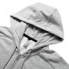 Adidas Solid Color Hooded Zip-Up Casual Long Sleeve Sweatshirt Men Sweatshirt Gray JF3323