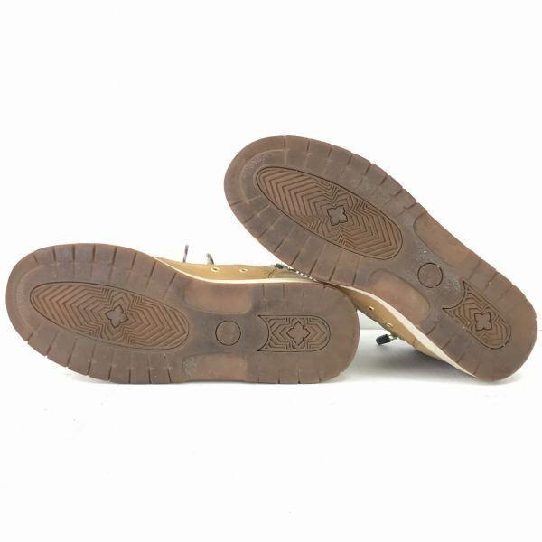 Botas Clássicas Inspiradas na Timberland em Couro Nobuck com Zíper Lateral 27.5 Camelo(USADO)