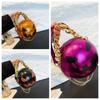 3D Pumpkin Round Bag Zinc Zinc Alloy Ghost Chain Handbag Personalized Halloween Ball Bag  Holiday Gift