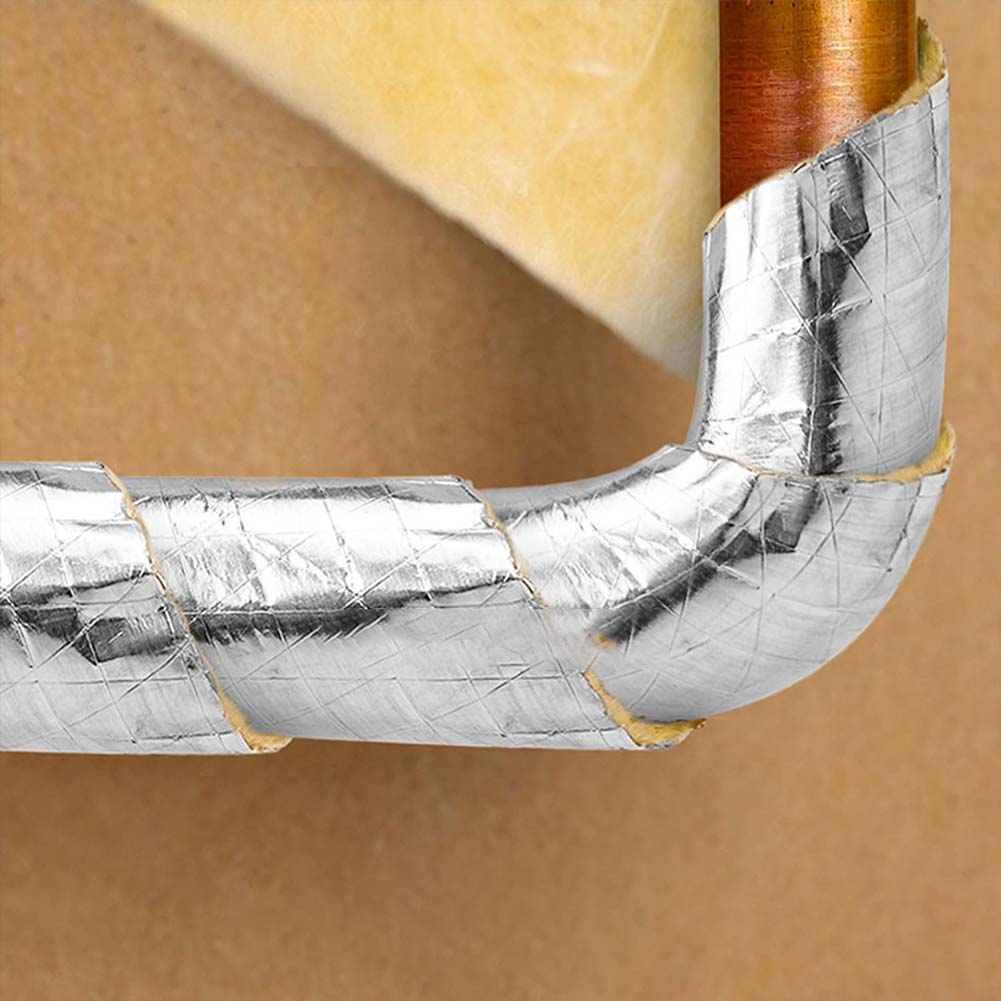 Fiberglass Pipe Insulation Foiled Back Pipe Wrap Flexible And Easy To Cut