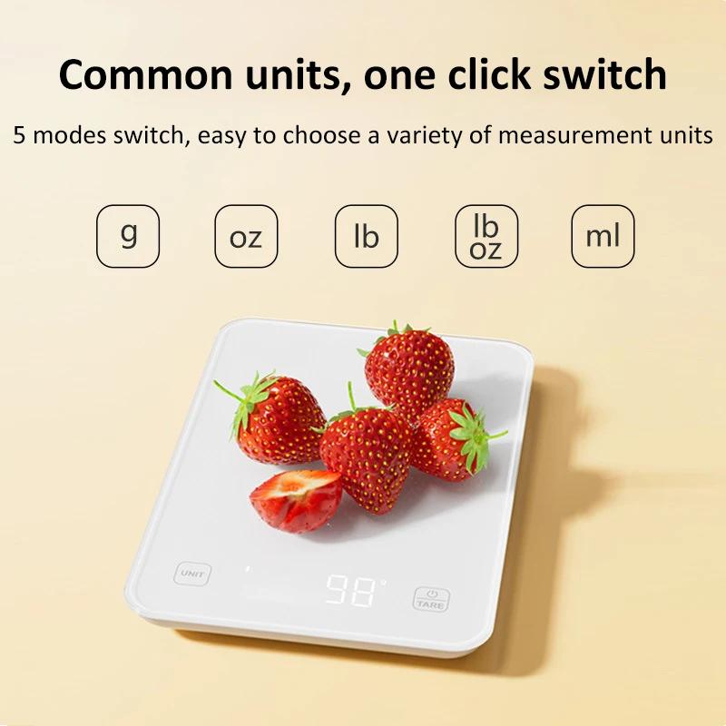 1g High Precision Kitchen Electronic Scale with Bluetooth Digital Kitchen Food Scale for Cooking Baking Household Measuring Tool