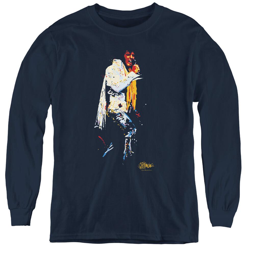 T-ShirtELVIS PRESLEY YELLOW SCARF Licensed Men s Long Sleeve Graphic Tee Shirt SM-3XL XL