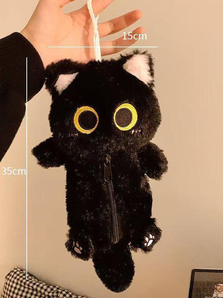 Pluche Siamezen Kat Hoge Verschijning Schattig Zacht Fufu Grote Capaciteit Poppenopslag Potloodhouder Schrijfwaren Organizer