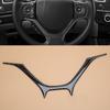 Carbon Fiber Black Car Steering Wheel Panel Cover Trim Decoration Fit For Honda Civic Coupe 2013 2014 2015 Left Hand