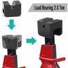 Black Rubber Jack Rubber Pad Durable Wear Resistant Anti Slip Slotted Adapter  Axle Stand Use