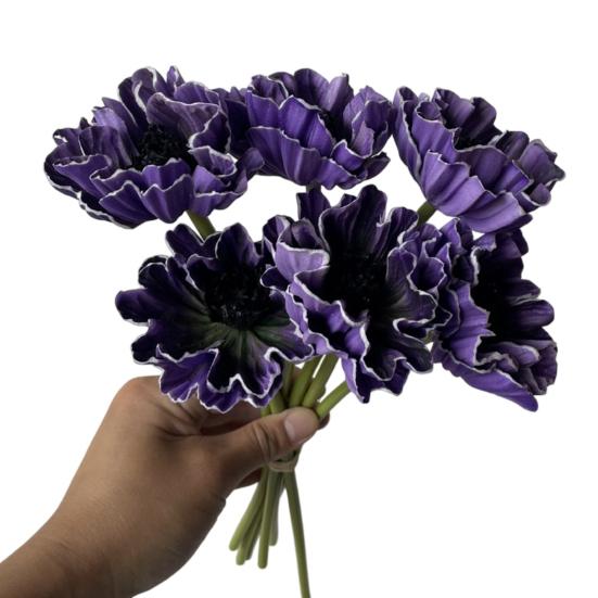 11.8" Artificial Flower Long Stem Realistic Faux Silk Ranunculus Bouquet for Home Kitchen Wedding Decoration Floral Arrangement Spring Table