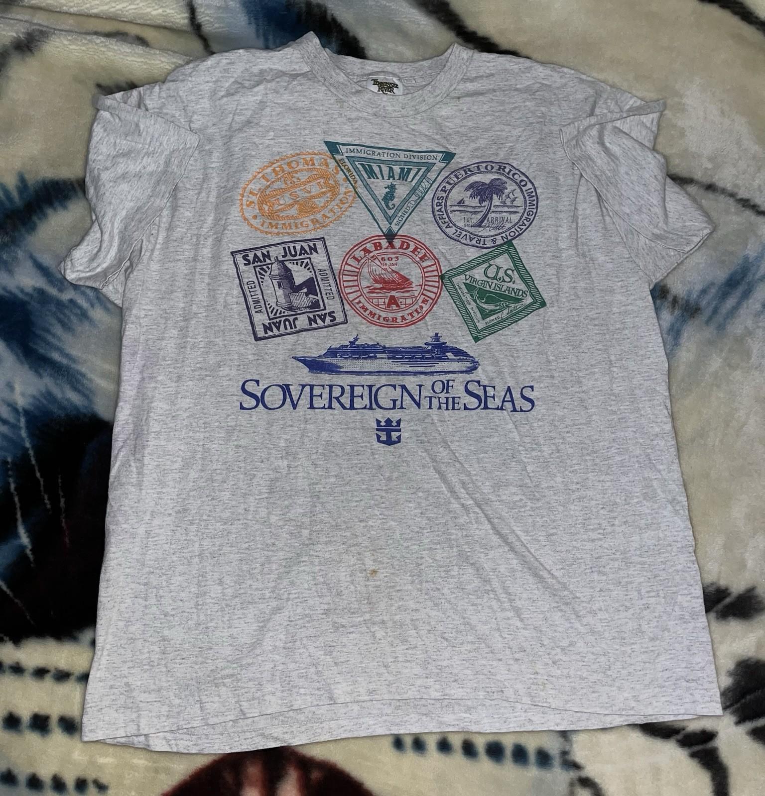 Vintage Single Stitch Sovereign Of The Seas Cruise Promo Shirt M
