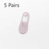 5 Pairs of Women's Summer Ultra Thin Style Ice Silk Shallow Mouth Invisible Socks