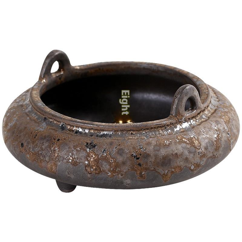 Three-Legged Household Ceramic Incense Holder and Plate Zen Aromatherapy Diffuser Tea Accessories Incensory