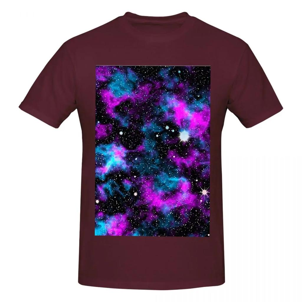 100 Cotton Purple And Blue Galaxy Tshirt Unisexs Fashion Oversized T Shirt Unisex Crew Neck Summer Shirts Tops S6xl