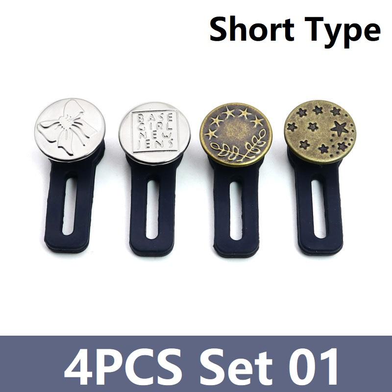 4/6 Stück Jeansknopferweiterung Universelle Hosenerweiterungsknöpfe für Damen Herren Verstellbarer Elastischer Bund Silikon-Erweiterungsschnallen-Set