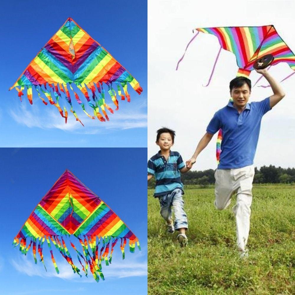 Easy to Fly Large Delta Kites 1.1/1.4 m Outdoor Flying Toy Children Cartoon Kite  Kids & Adults