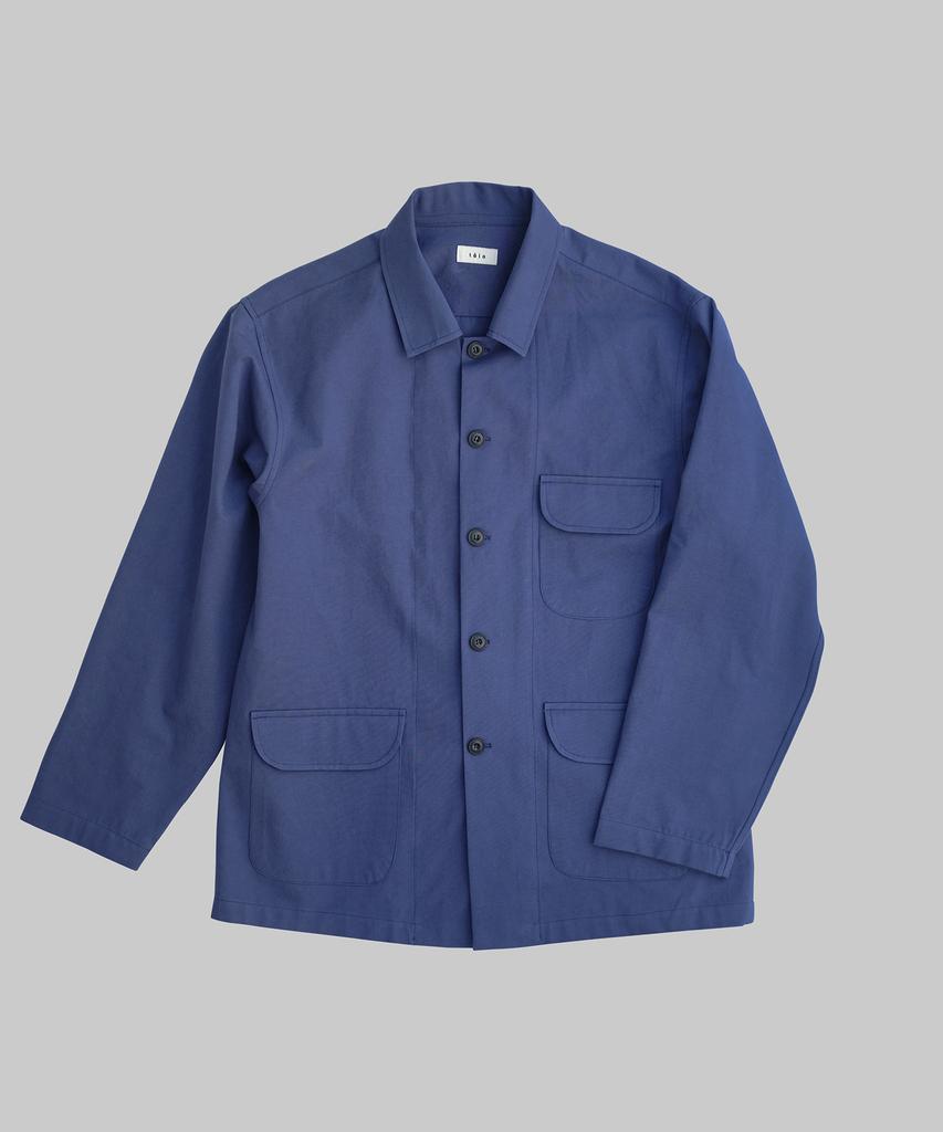 Ttella French Blue Twill Cotton Shirt Jacket