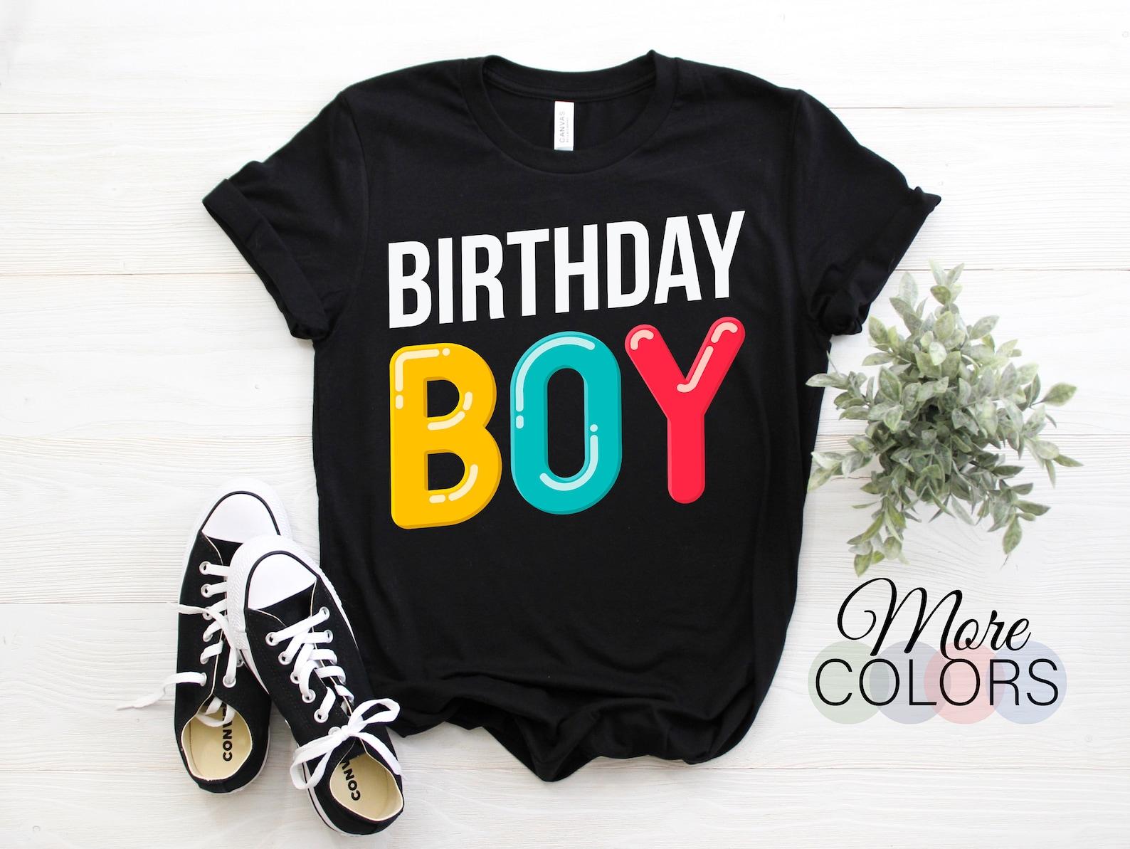 Birthday Boy Happy Bday Kids Birthday Gift T-Shirt, Present Party Outfit Little Brother Boys Son Nephew Turning Years Old Youth Children 100