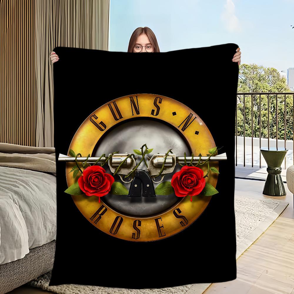 Rock Band G-GUNS N R-ROSES Blanket For Sofa Room Microfiber Bedding Blanket office Travel Gift Home