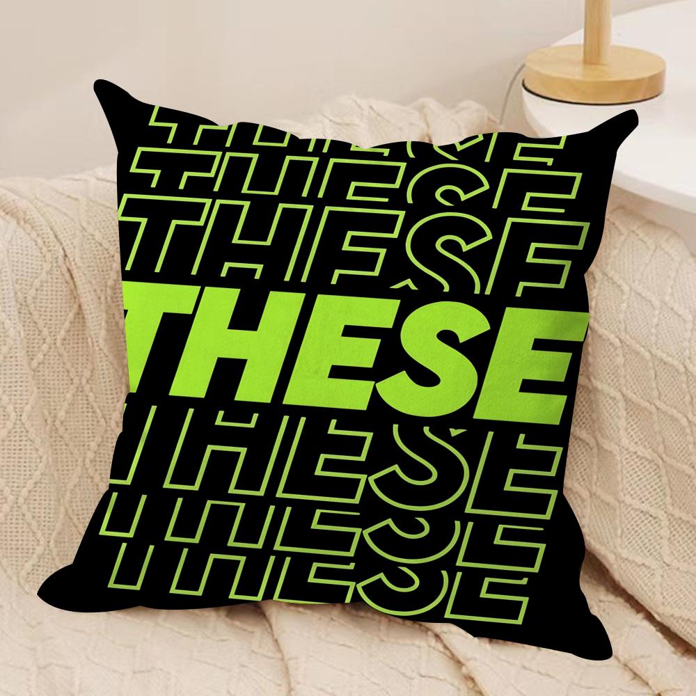 Funny Word Sports Cushion Cover Short plush Doublesided Print Square Throw Pillow Covers Sofa Home Cushion Decor