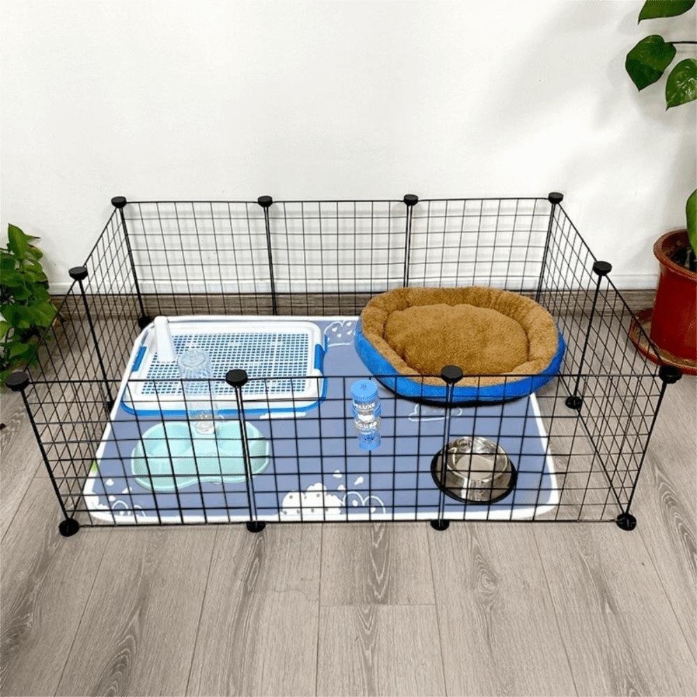 Stohovatelný DIY Pet Plot Proti úniku Kočka Pes Ohrádka Odolná Vnitřní Psí Klec Malá Zvířata