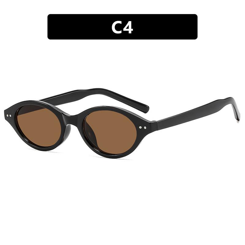 

Small Frame Classic Oval Sunglasses Women Brand Designer Rivet Sun Glasses Female Cat Eye Punk Outdoor Driving Eyewear UV400