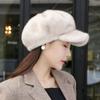 Protection From Cold Plush Thick Warm Hat Imitation Mink Winter All-match Hat Women Beret