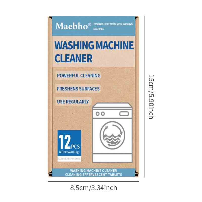 12 Pieces Of Washing Machine Cleaning Tablets Effervescent Tablets To Remove Stains Mild And Non-Irritating Remove Odors