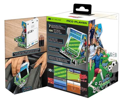 MY ARCADE All-Star Arena Pico Player - 3.75" Fully Playable Portable Mini Arcade Machine with 107 Retro Games, 2" Color Screen Display, Battery Operat